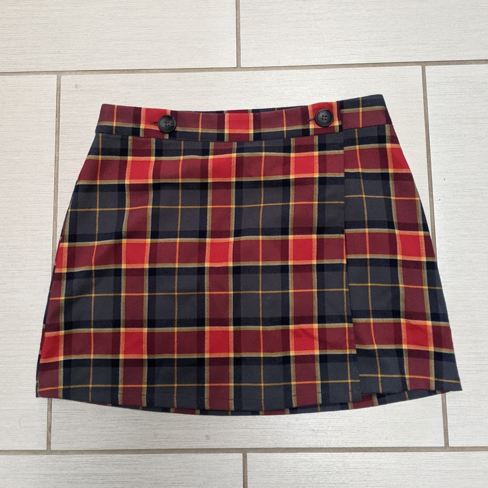 Large plaid skirt